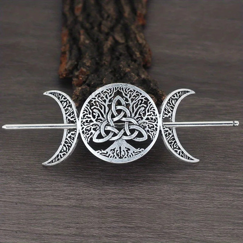 Elegant Viking Retro Crescent Cloud Hair Clip