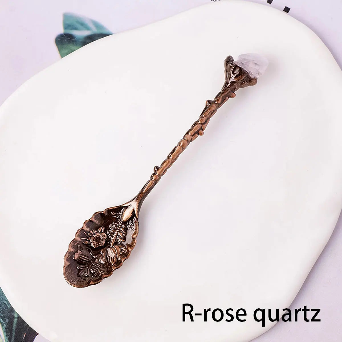 Natural Crystal Tumbled Stone Spoon