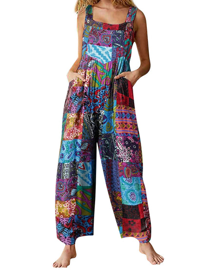 Women Summer Overalls Multicolor