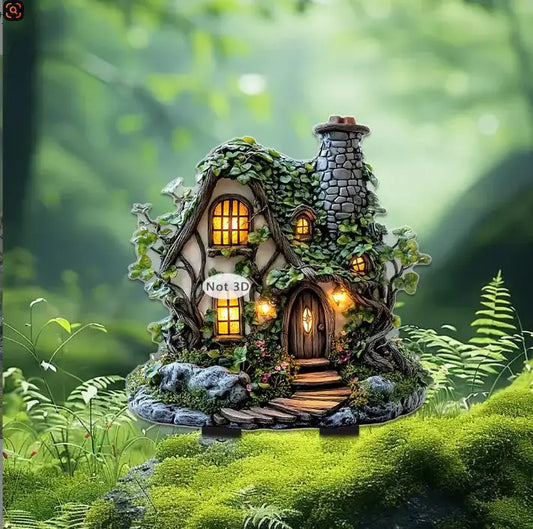 Forest House Garden Stake Acrylic Flat