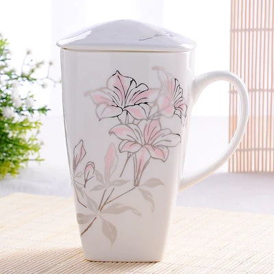Real Bone China Tumblers With Lid
