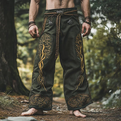 Men's Viking Retro Nordic Gods' Casual Straight Leg Pants