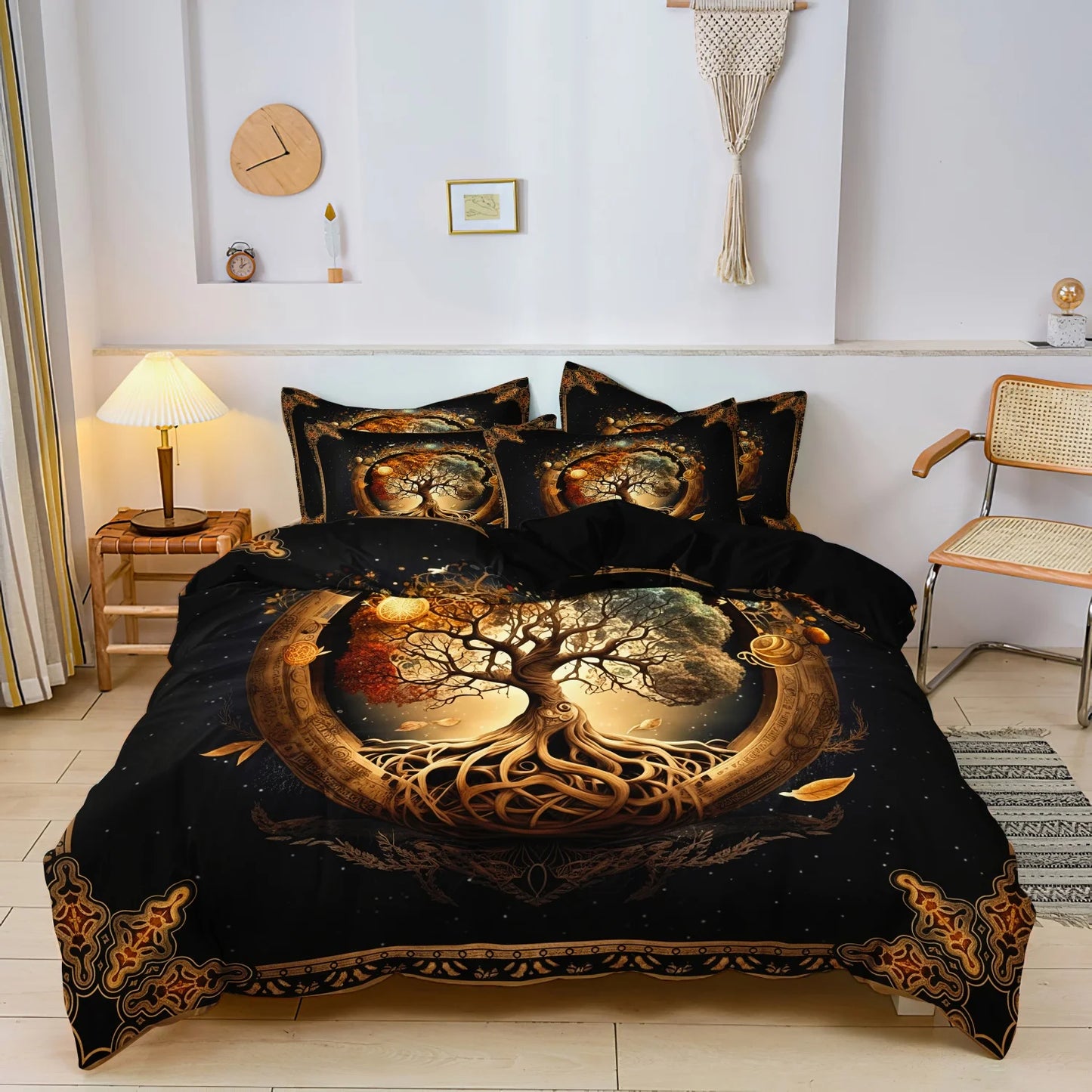 3pcs Set Tree of Life Mystical Print Duvet Cover