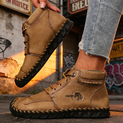 Handmade Leather Women's Shoes Mid-Top