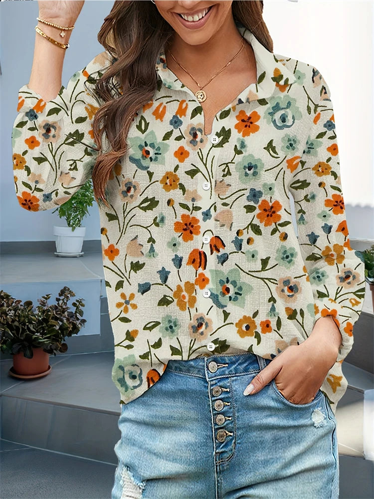 Loose-Fitting Top - Fashionable Casual Women's Shirt