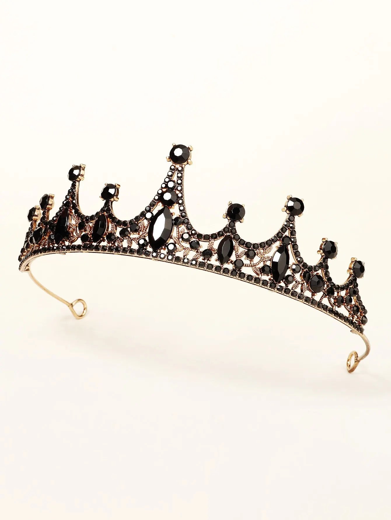 Black Crystal Rhinestone Tiaras