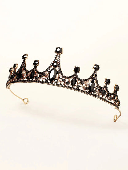 Black Crystal Rhinestone Tiaras