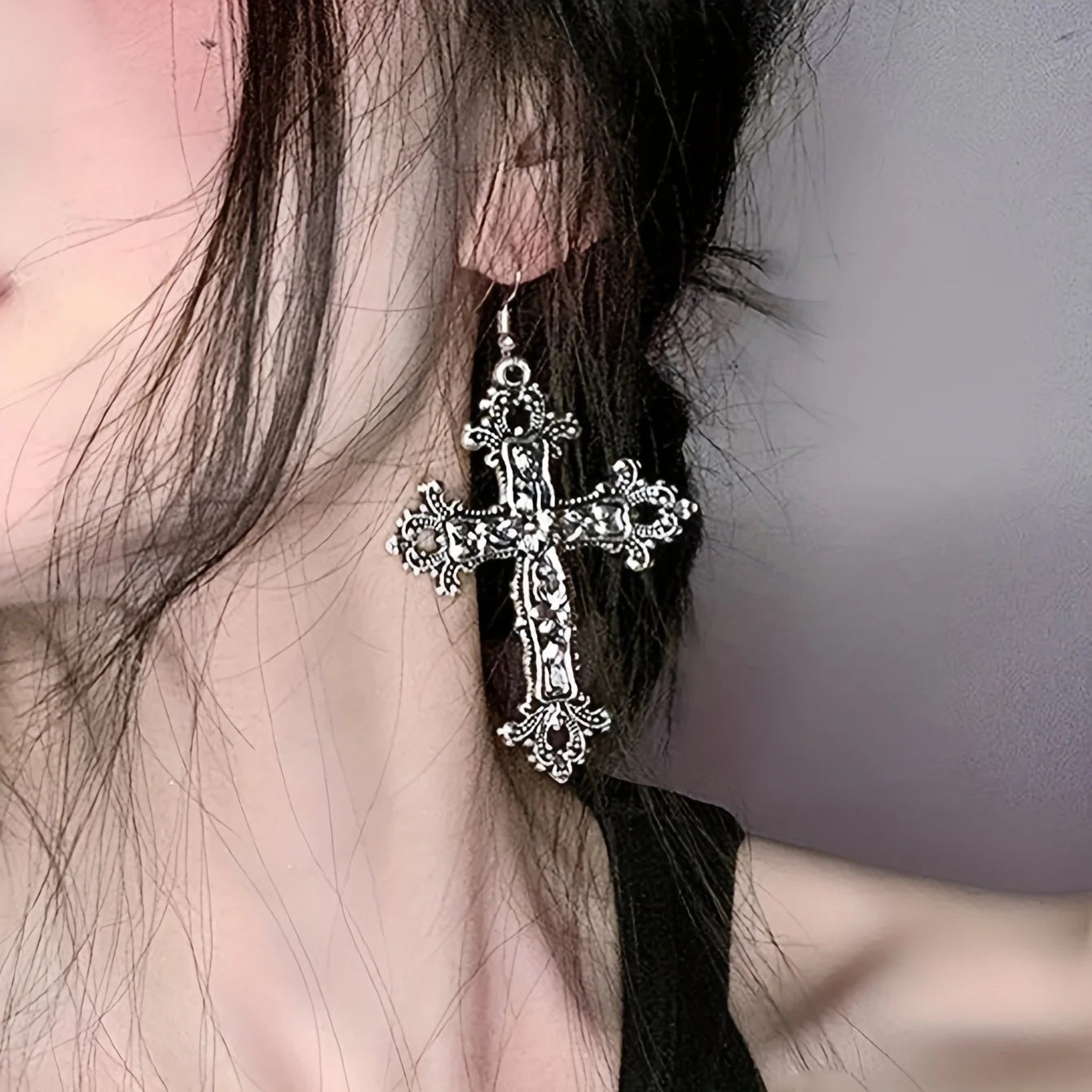 Vintage Mushroom Pendant Earrings