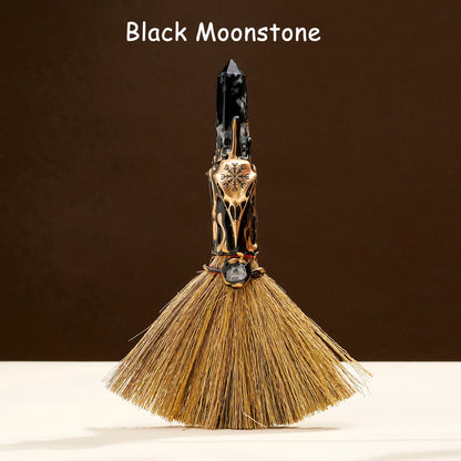 Natural Crystal Stone Point Magic Broom