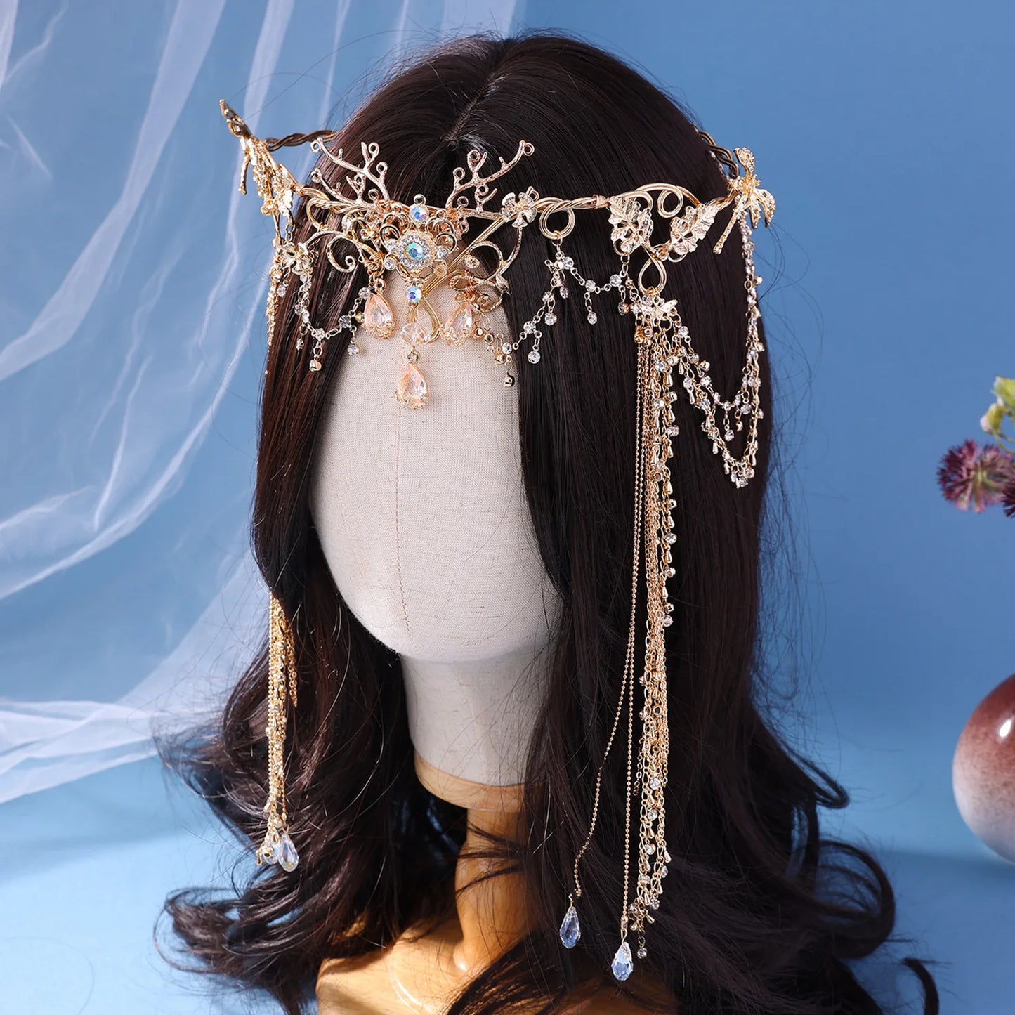 Antique Fringed Hair Crown