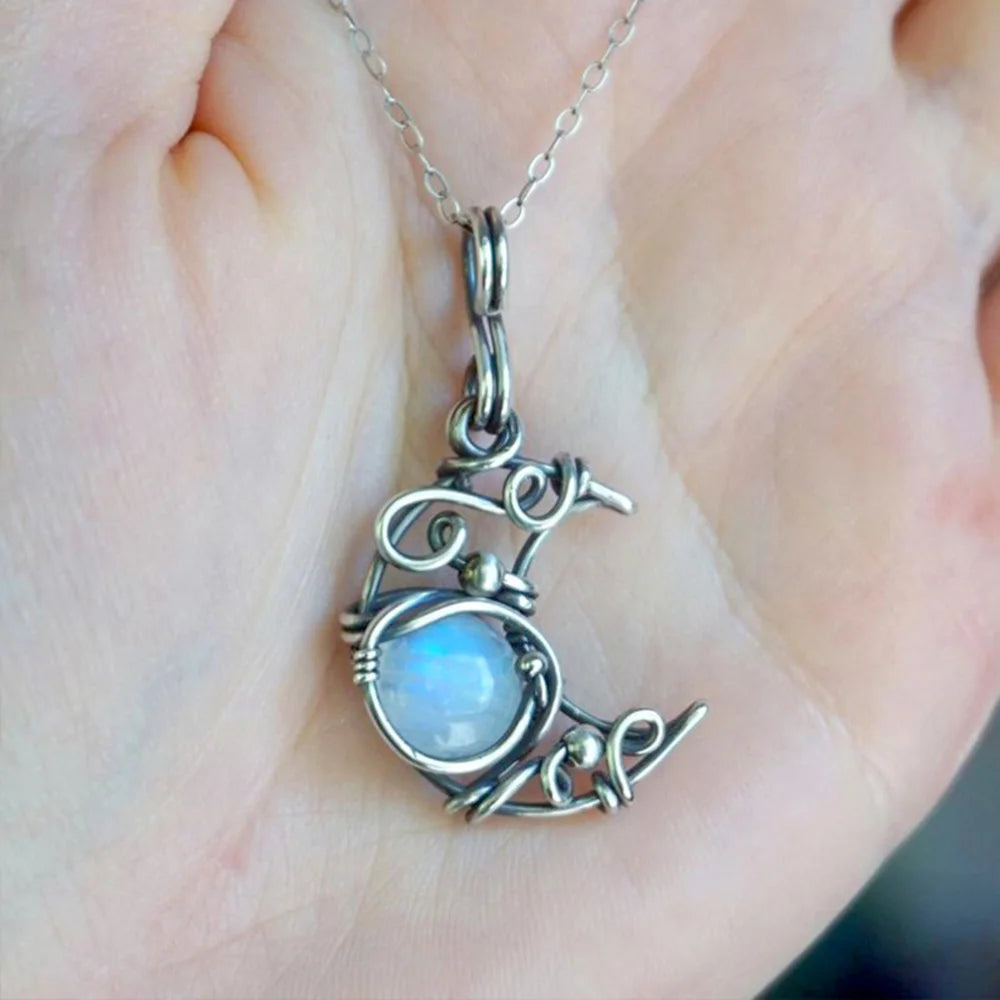 Moonstone Antique Pendant Necklace