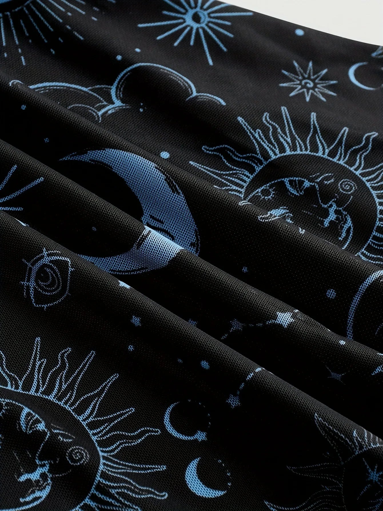 Gothic Style Vintage  Star Moon Long Sleeve A- Line Dress