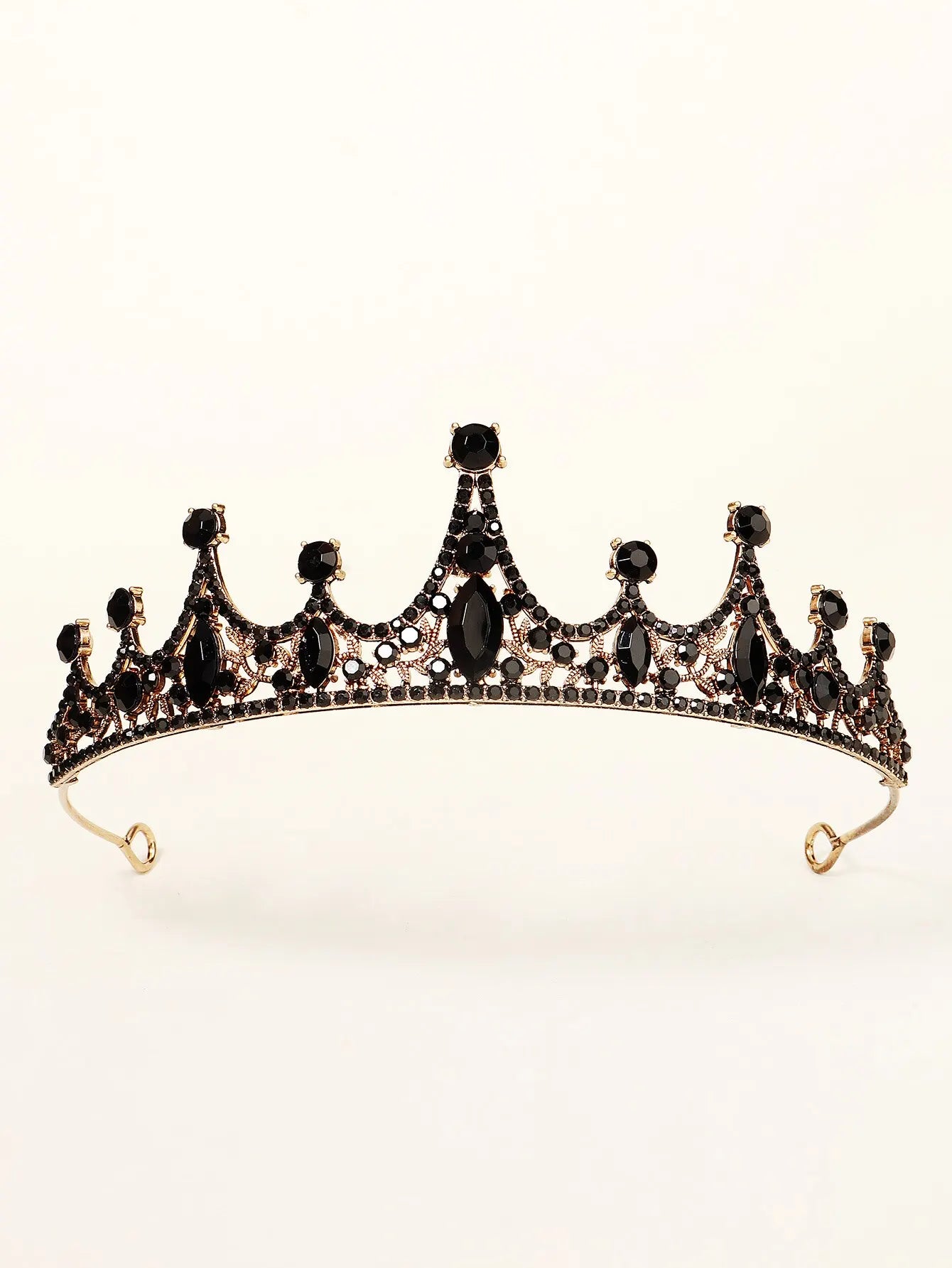 Black Crystal Rhinestone Tiaras