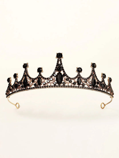 Black Crystal Rhinestone Tiaras
