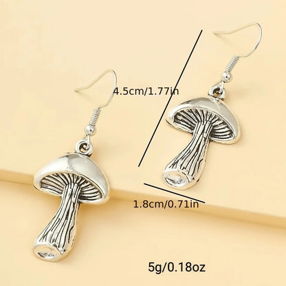 Vintage Mushroom Pendant Earrings