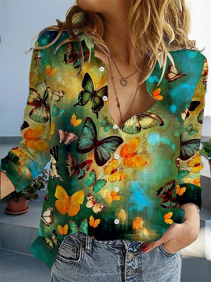 Loose-Fitting Top - Fashionable Casual Women's Shirt