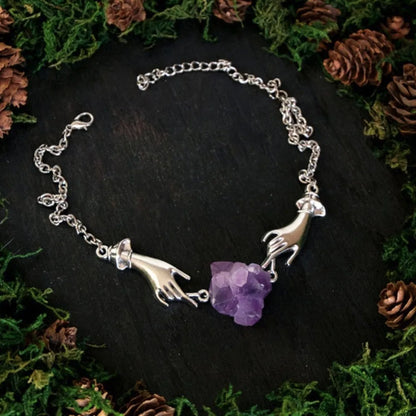 Silver Amethyst Pendant Necklace