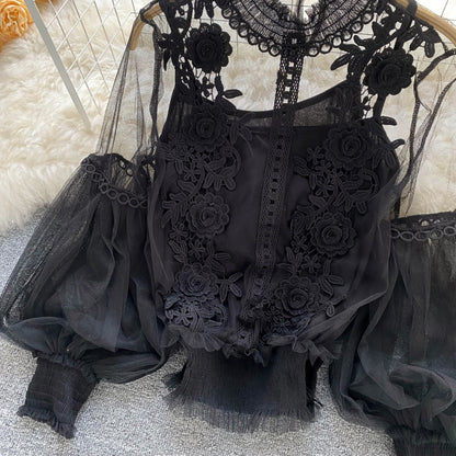 Long Sleeve Blouse Vintage Fashion