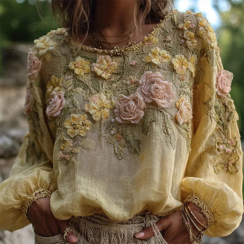 Bohemian round Neck Women's T-shirt