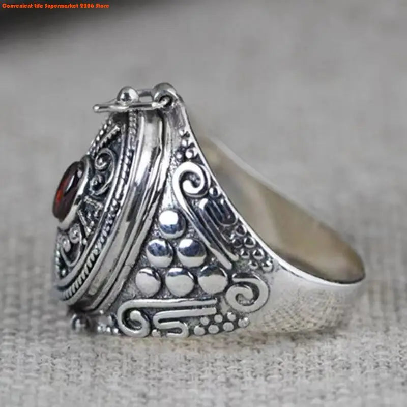 Antique Openable Gawu Box Ring