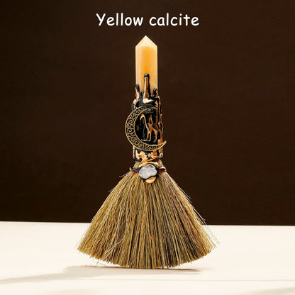 Natural Crystal Stone Point Magic Broom