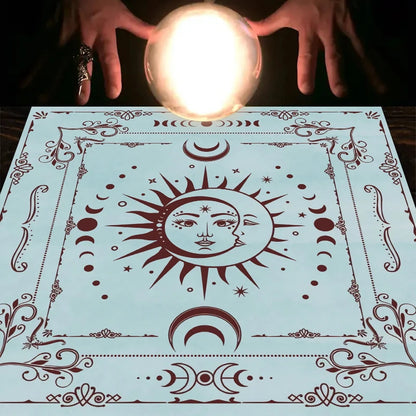 Tarot tablecloth floral and plant print