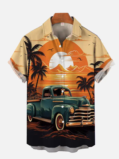 1970S-1980S Vintage Printed Short Sleeve Shirt