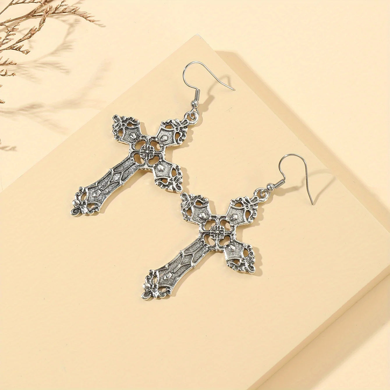 Vintage Mushroom Pendant Earrings