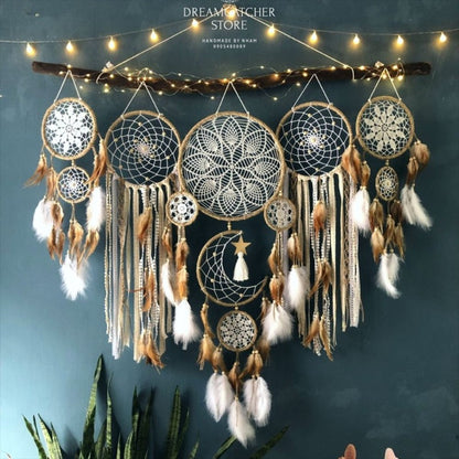 5pcs/set Boho Macrame Dream Catchers Wall Hangings