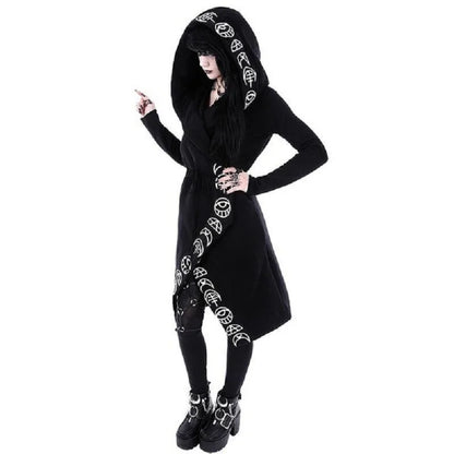 Ladies Moon Pattern Long-sleeved Cardigan