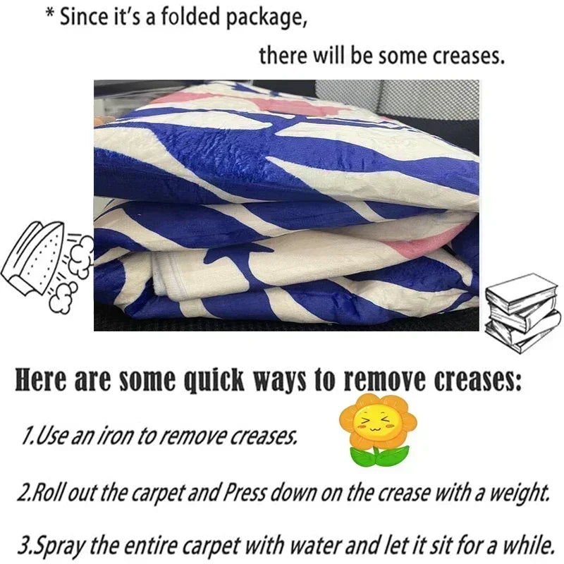 Pink Rose  Non-slip  Kitchen Mat