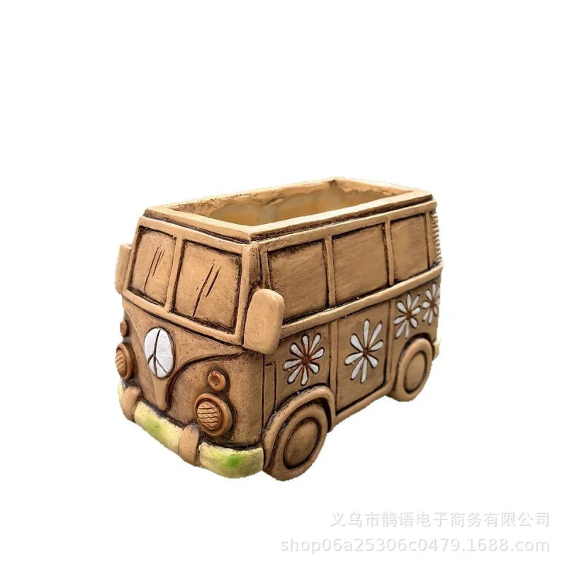 Creative Hand-Painted Resin Succulent Planter