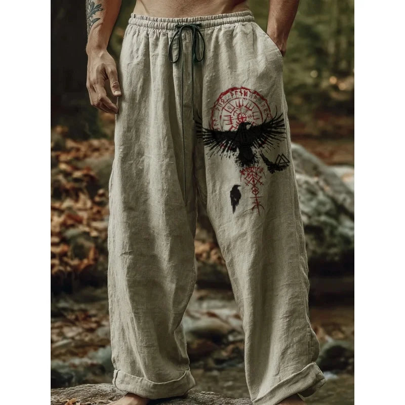 Men's Viking Retro Nordic Totem Two tone  Casual Pants