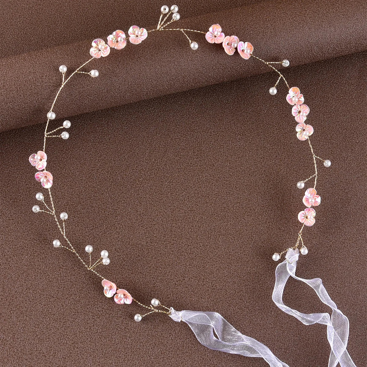 Sweet Flower Headband With Ribbon Wreath