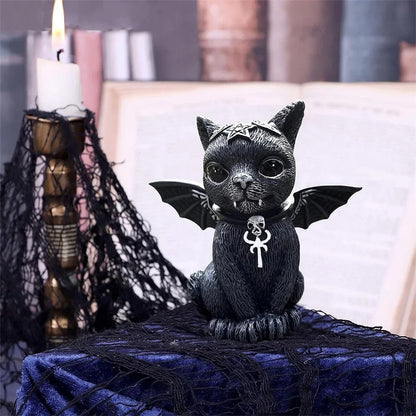 Mysterious Cute Cat Witch Figurine