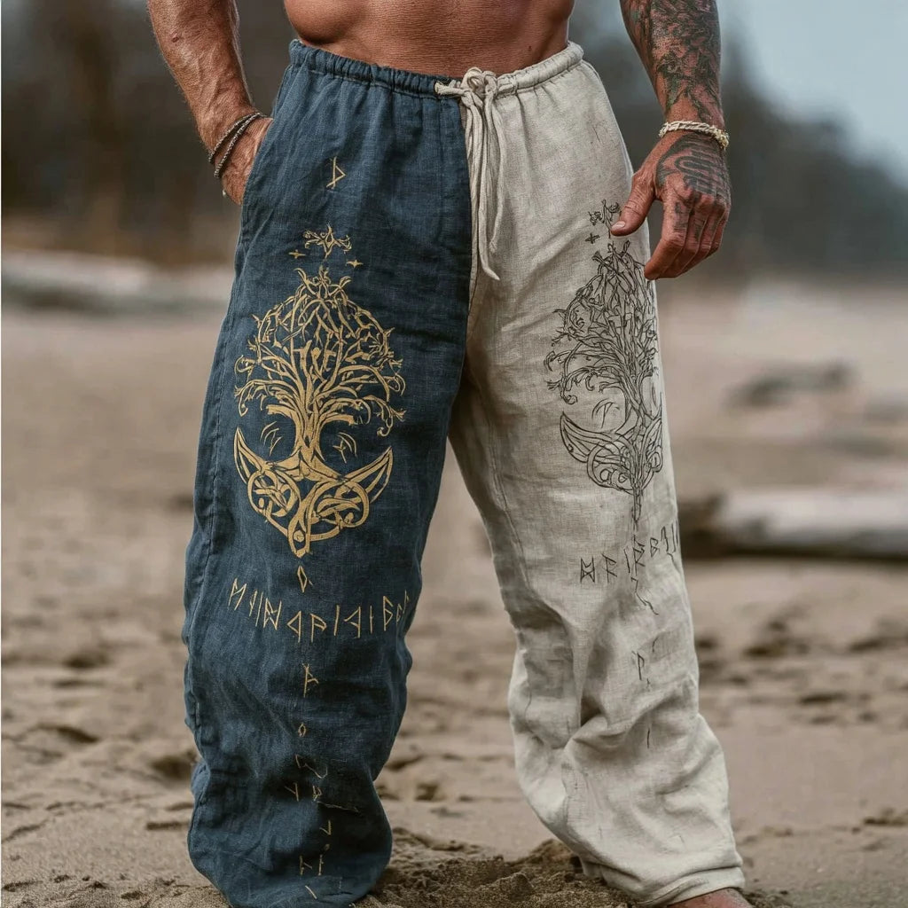 Men's Viking Totem  Printed Casual Pants
