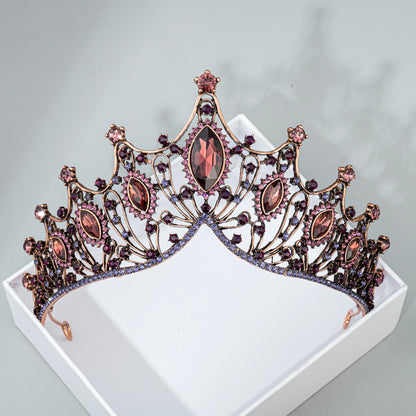 Vintage Crystal Geometric Necklace And Earrings Set