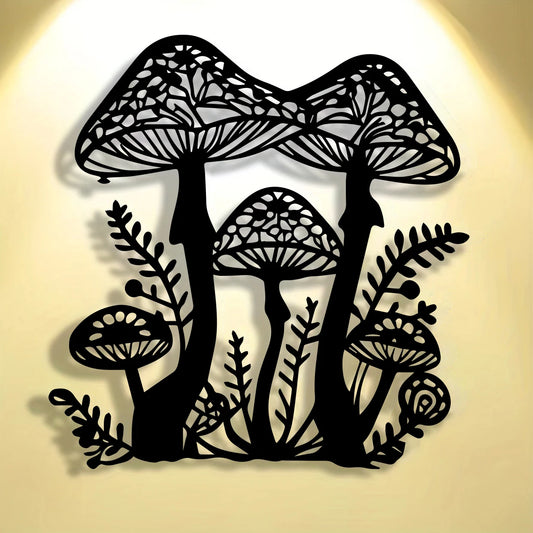 Intricate Hollow Mushroom Tree Metal Sign, Wall Art, Kitchen