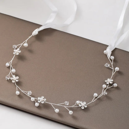 Sweet Flower Headband With Ribbon Wreath