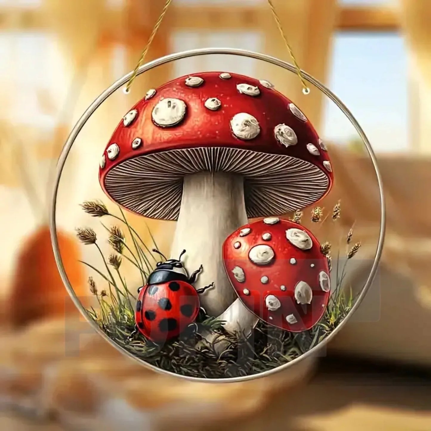 Acrylic Mushroom Suncatcher