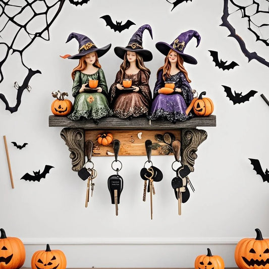 Witch Wooden Keys Holder