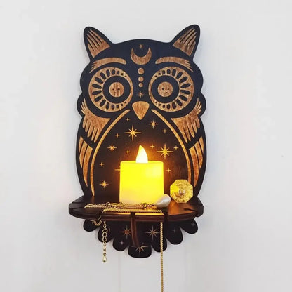 Wooden Display Stand Hanging Candle Holder