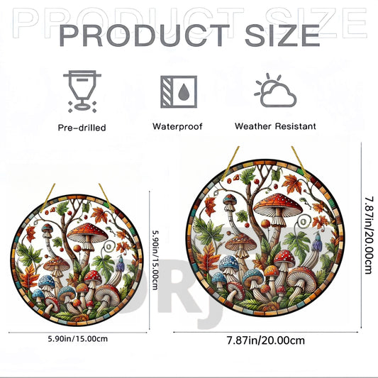 Acrylic Mushroom Suncatcher