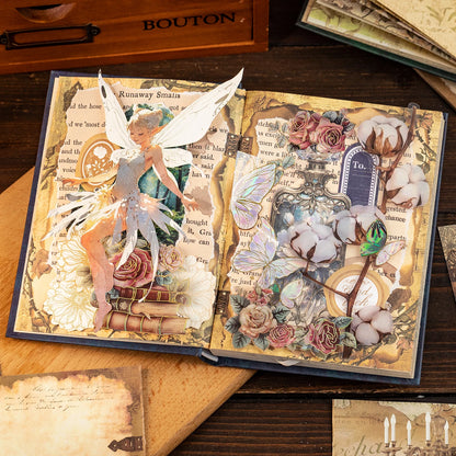 Vintage Style Notebook Set, Gold Foil Writing Pad