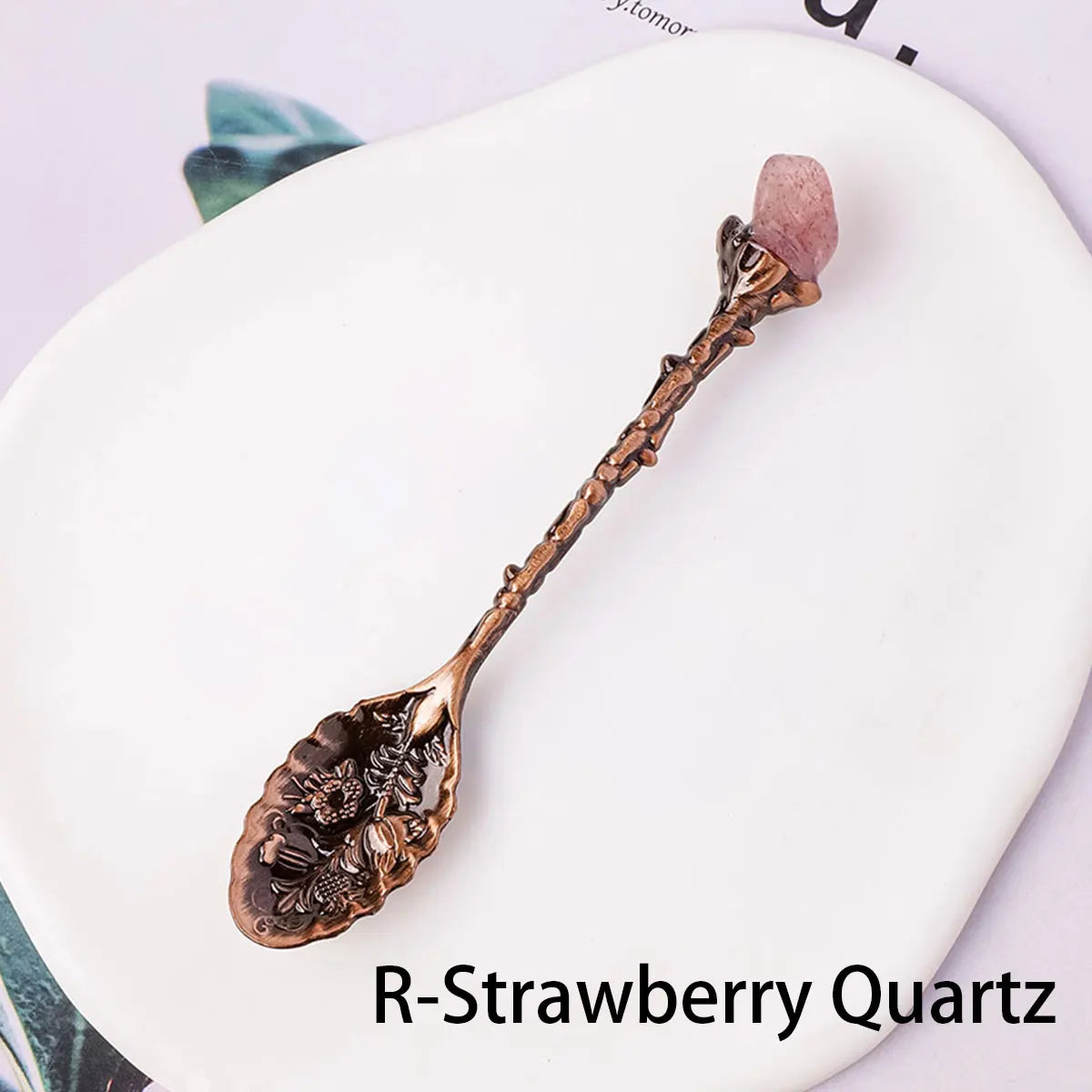 Natural Crystal Tumbled Stone Spoon