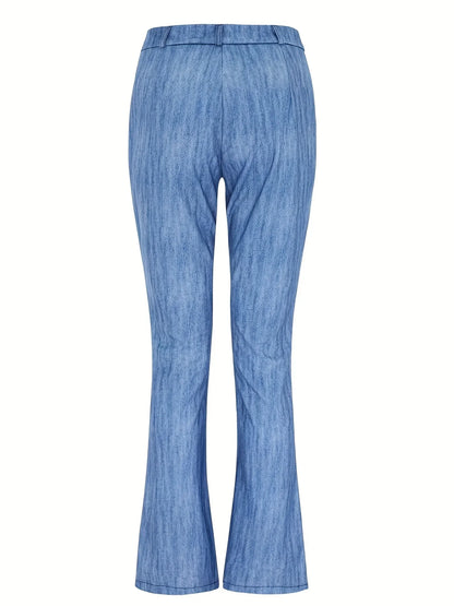 Casual Plus Size Women's Bell Bottom Pants