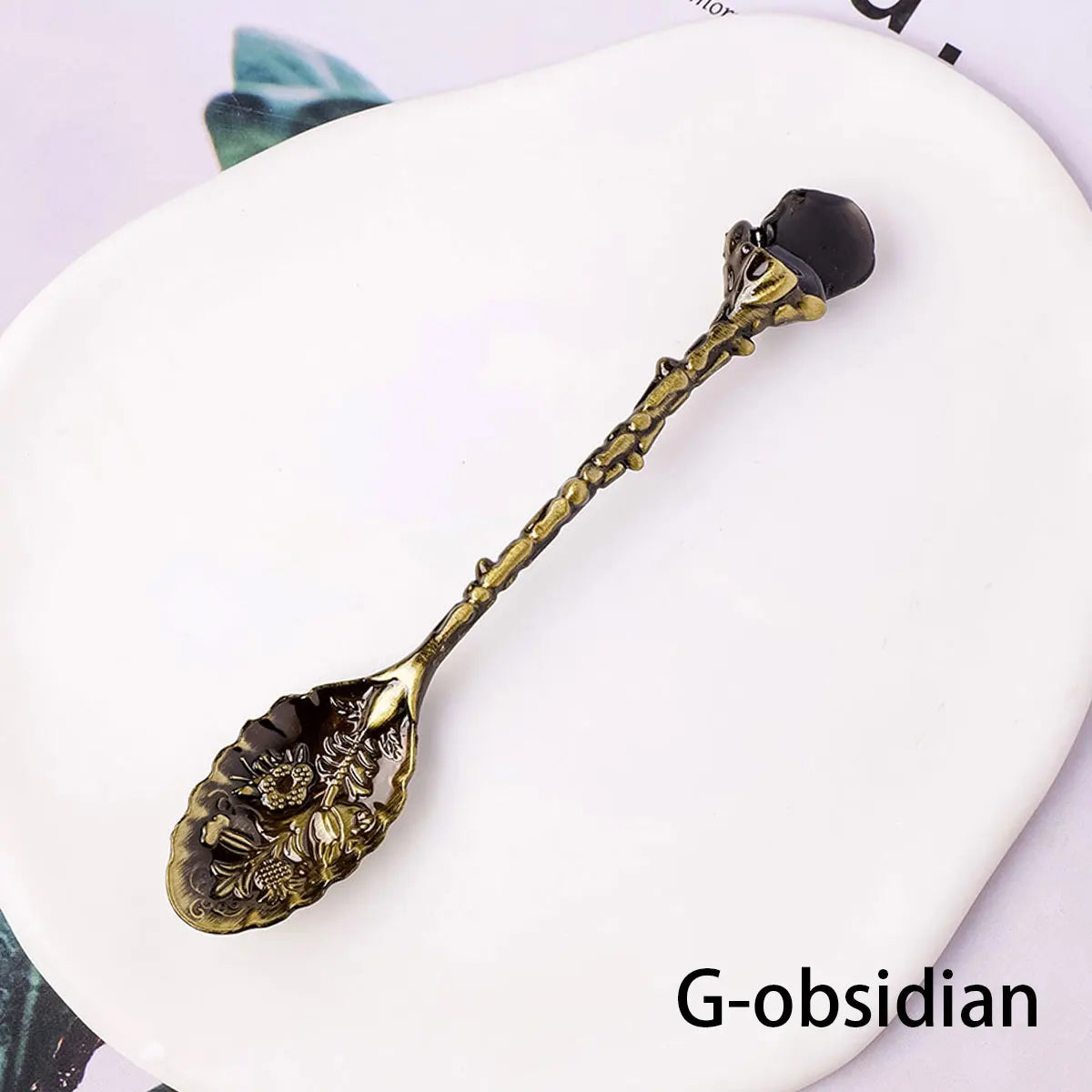 Natural Crystal Tumbled Stone Spoon