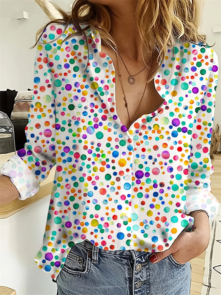 Loose-Fitting Top - Fashionable Casual Women's Shirt