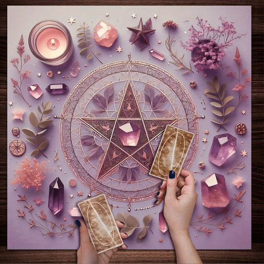 VIKAMA Magic Knot Tablecloth Pentagram Totem Waterproof Tarot Ceremony Meditation Bohemian Style Decoration