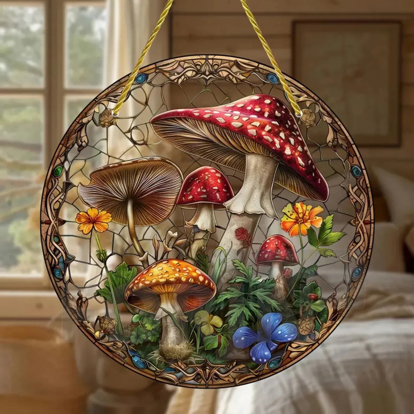 Acrylic Mushroom Suncatcher